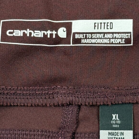 Carhartt Women's Force Fitted Lightweight Burgundy Utility Legging Size XL 16-18 - Picture 6 of 11